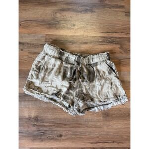 Rewash Tie Dye Linen Gauze Short Shorts Grunge Boho